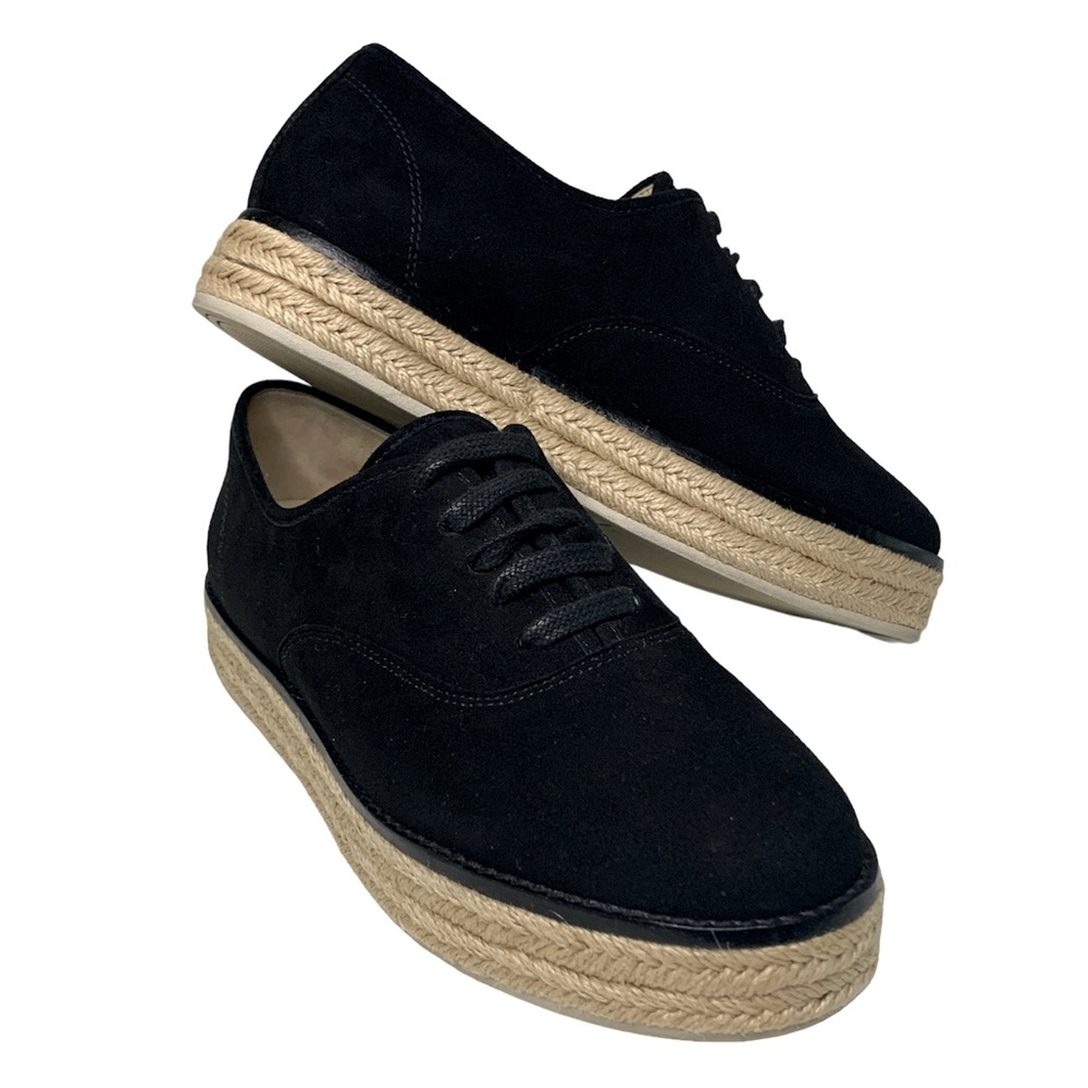 Michael Kors Collection Madison Suede espadrille platform sneaker- Black…